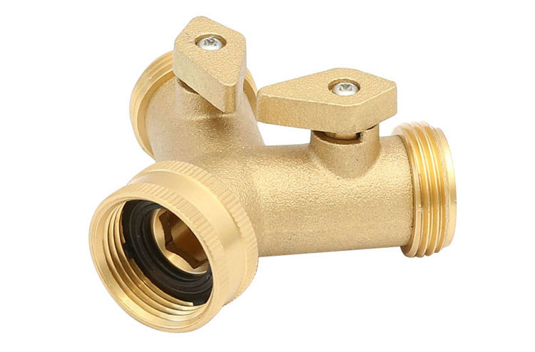 ब्रास 2 Way Garden Hose Connector made in China