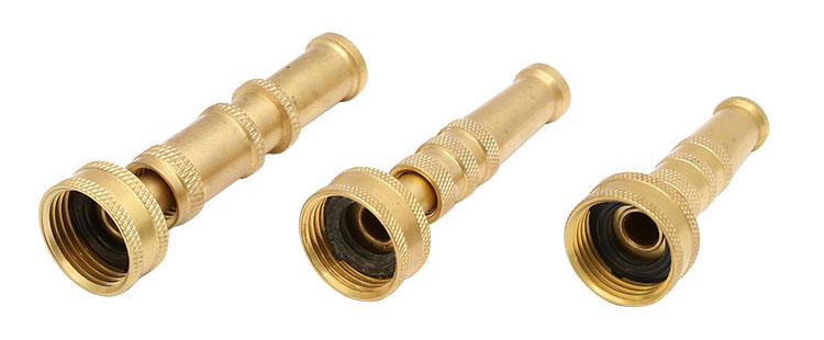 ब्रास Adjustable Twist Hose Spray Nozzle Set