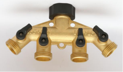 Heavy Duty Brass 4-Way Hose Connector With Rubber factory